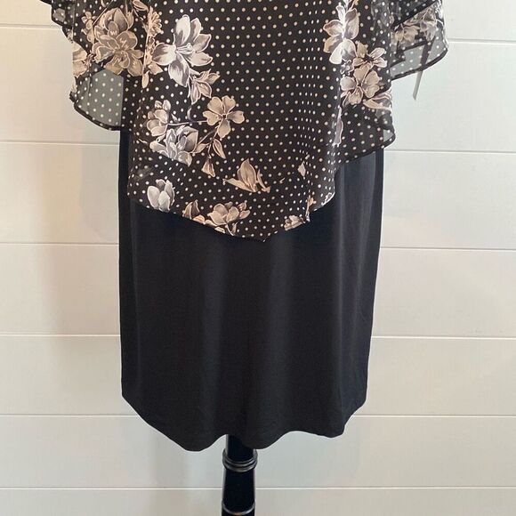 ALYX black dress with Floral overlay - Picture 3 of 10